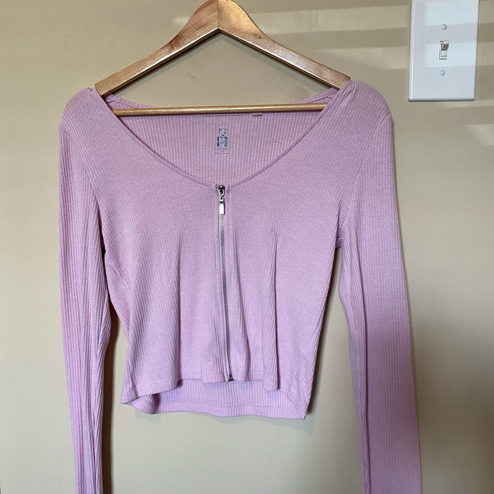 Trendy Pink Top Zip up